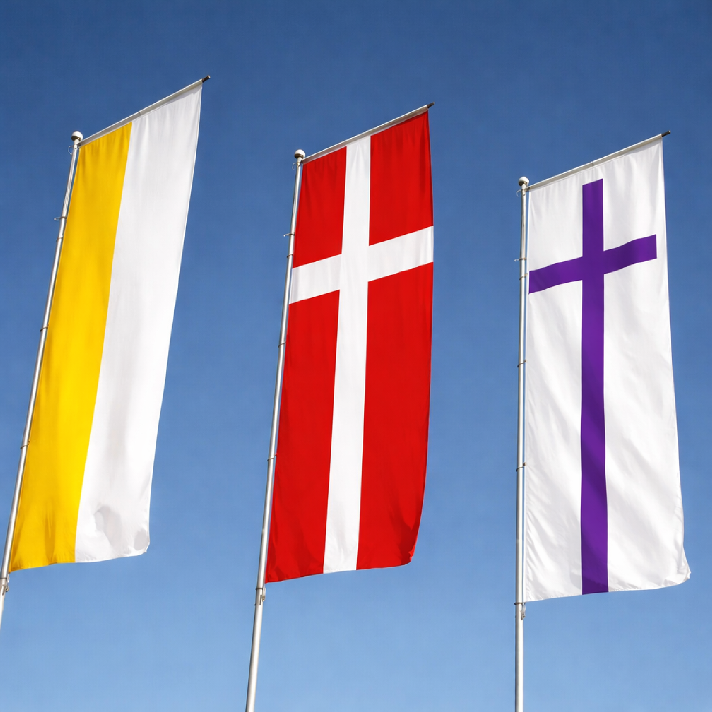 Kirchenfahnen kaufen und gestalten | Evangelische, katholische & ökumenische Kirchenfahnen