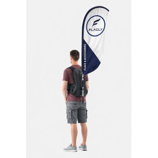 Individuelle Rucksackflaggen bedrucken | Mobile Werbung für Events & Messen