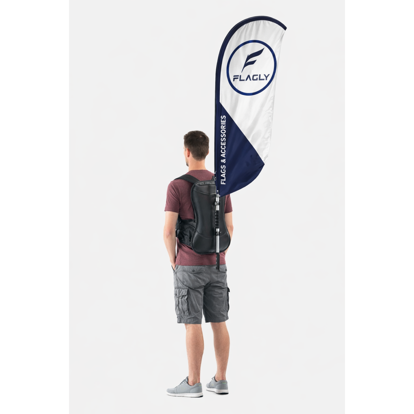 Individuelle Rucksackflaggen bedrucken | Mobile Werbung für Events & Messen