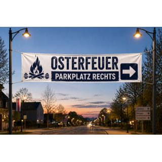 Spannbanner &uuml;ber der Stra&szlig;e
