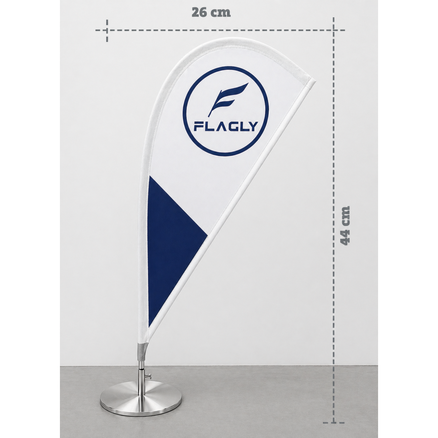 Tisch-Beachflags bedrucken | Mini Beachflags für Tisch & Theke