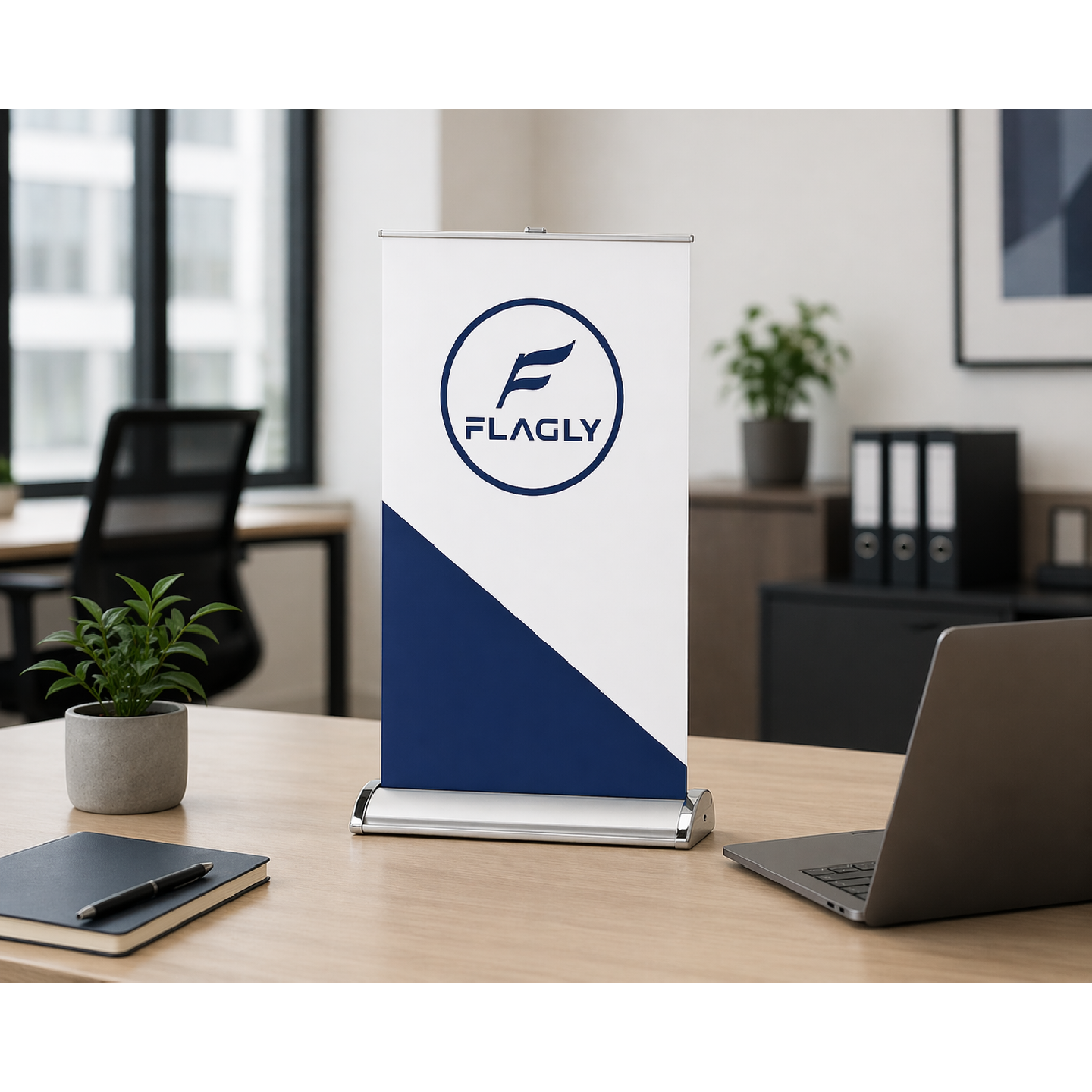 Mini Rollups bedrucken | Tisch Rollup für Werbung & Information