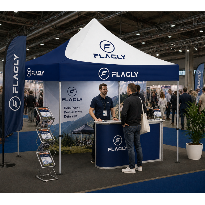 Eventzelt bedrucken | 3x3 m Werbezelt mit individuellem Druck
