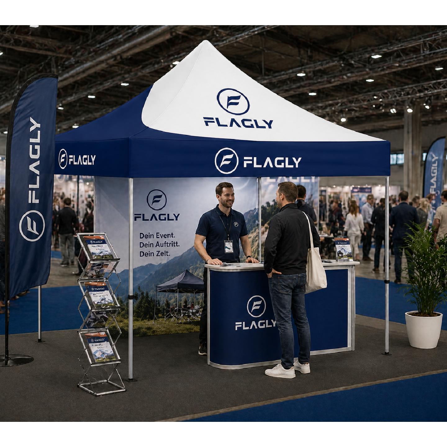 Eventzelt bedrucken | 3x3 m Werbezelt mit individuellem Druck