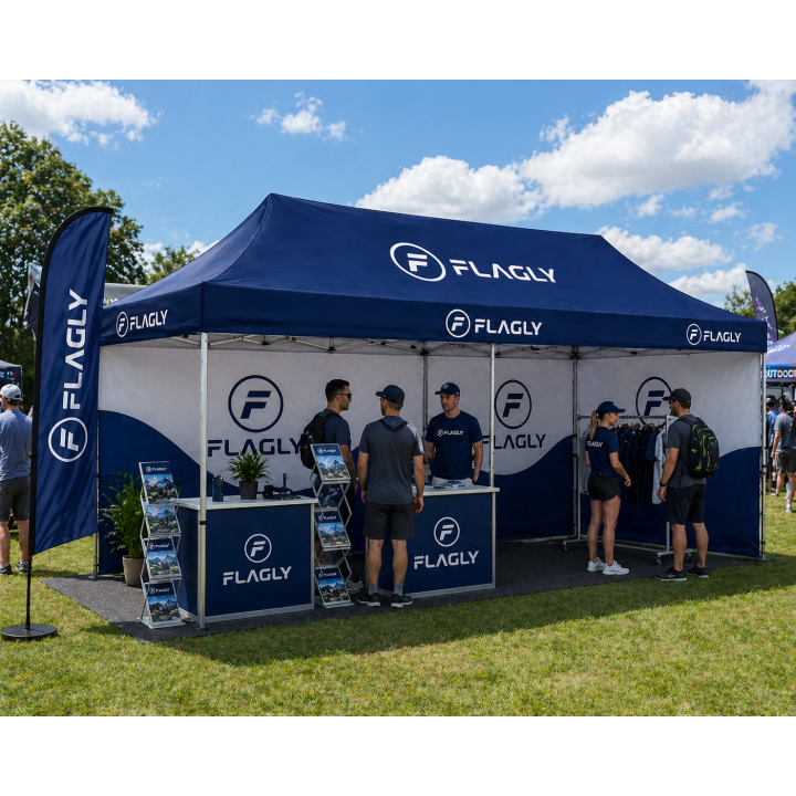 Eventzelt bedrucken | 6x3 m Werbezelt mit individuellem Druck