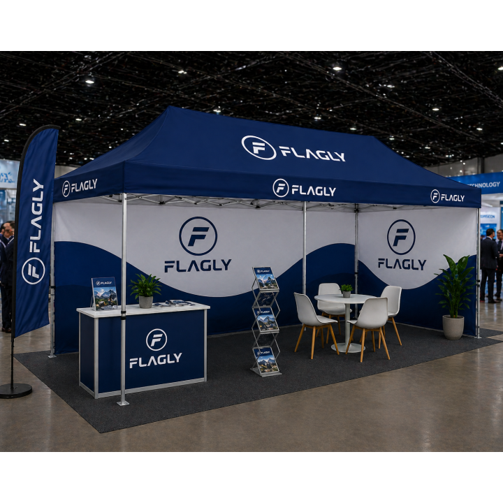 Eventzelt bedrucken | 6x3 m Werbezelt mit individuellem Druck