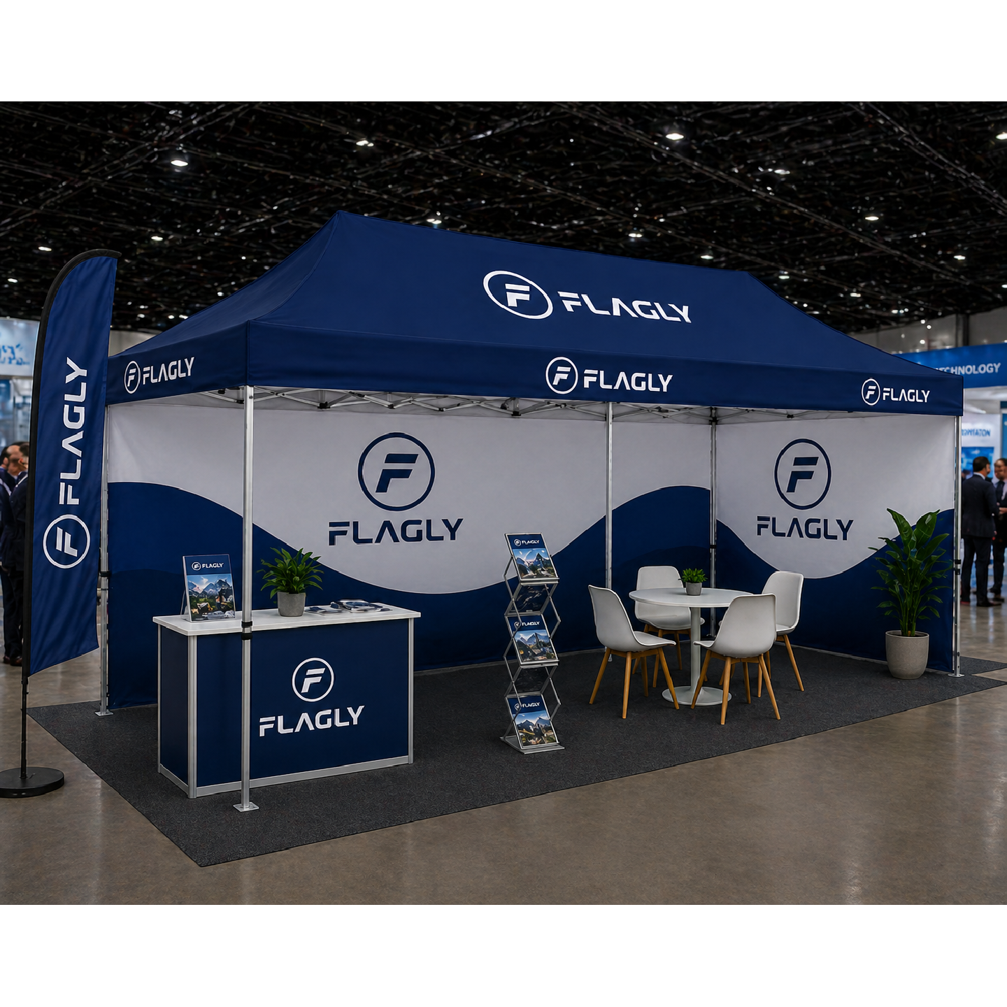 Eventzelt bedrucken | 6x3 m Werbezelt mit individuellem Druck