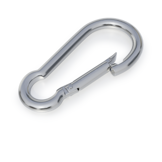 Karabinerhaken silber 60x6 mm – Stahl verzinkt