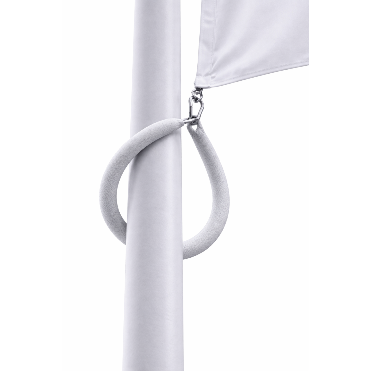 Ringgewicht 860g weiß für Fahnenmast – verhindert Hochwehen bei starkem Wind